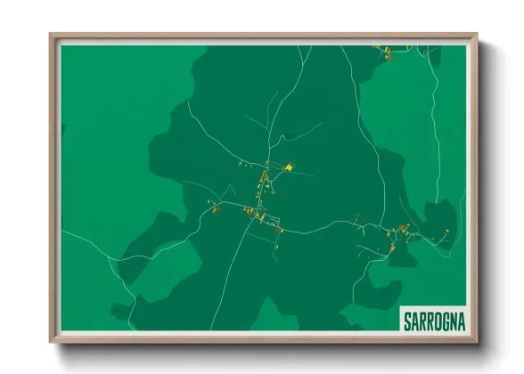 Une affiche de carte sur Sarrogna