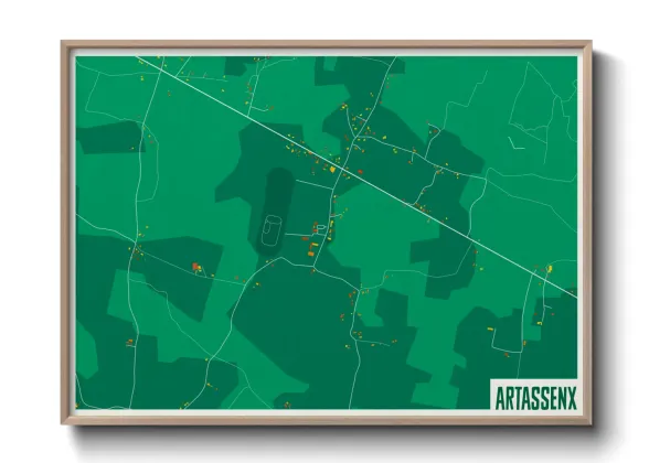 Une affiche de carte sur Artassenx