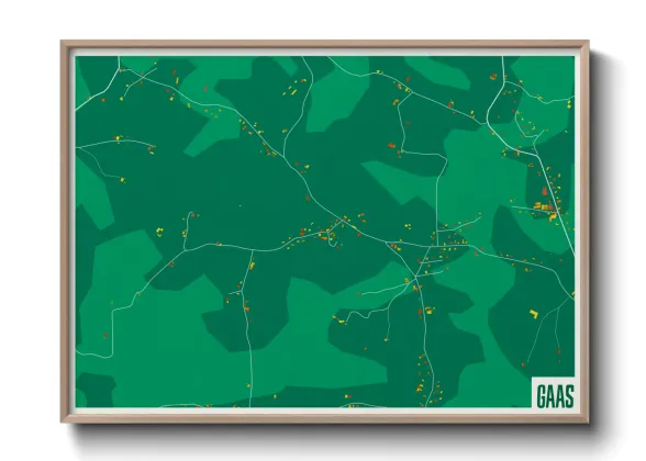 Une affiche de carte sur Gaas
