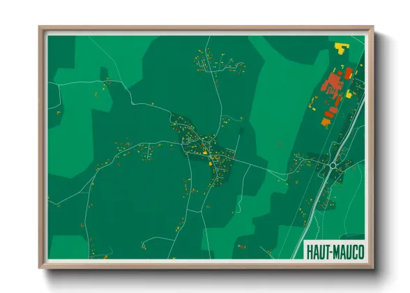 Une affiche de carte sur Haut-Mauco
