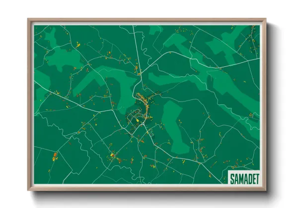 Une affiche de carte sur Samadet