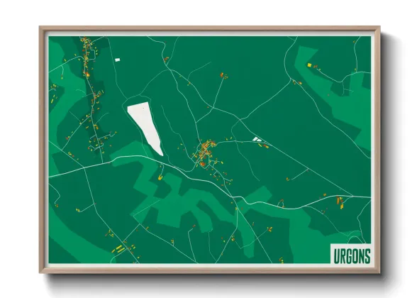 Une affiche de carte sur Urgons