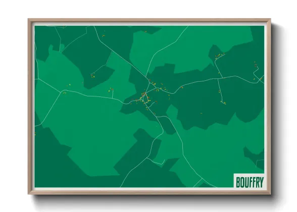Une affiche de carte sur Bouffry