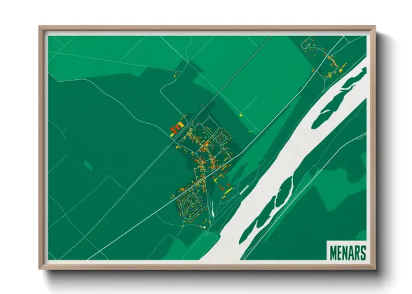 Une affiche de carte sur Menars
