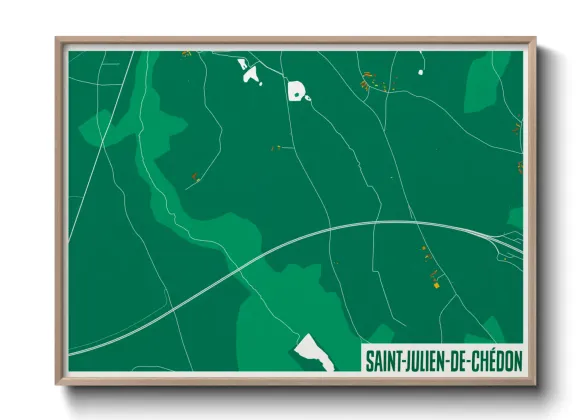 Une affiche de carte sur Saint-Julien-de-Chédon
