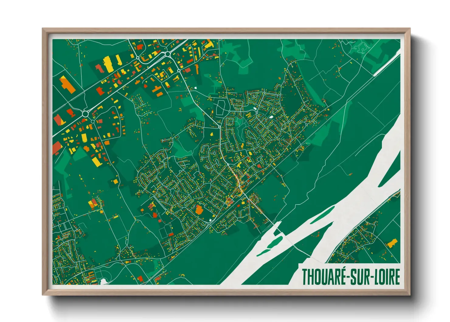 Un poster carteThouaré-sur-Loire