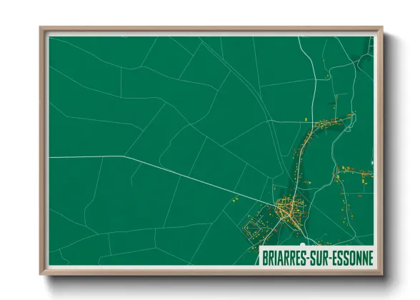 Une affiche de carte sur Briarres-sur-Essonne