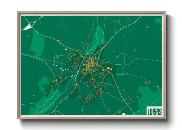Une affiche de carte sur Lorris