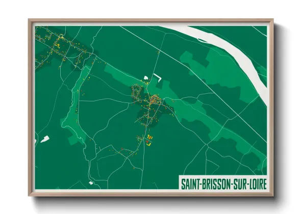 Une affiche de carte sur Saint-Brisson-sur-Loire