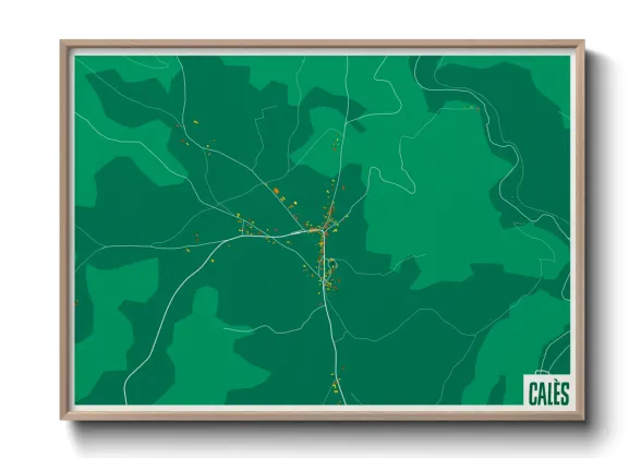 Une affiche de carte sur Calès
