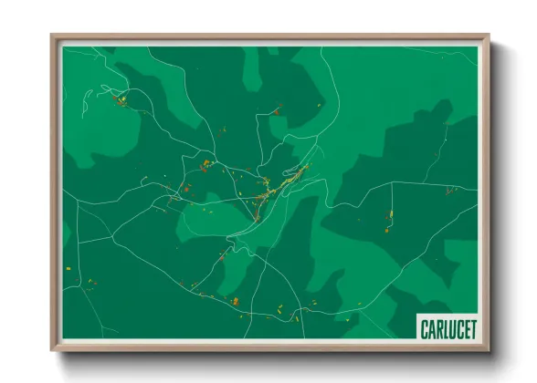 Une affiche de carte sur Carlucet