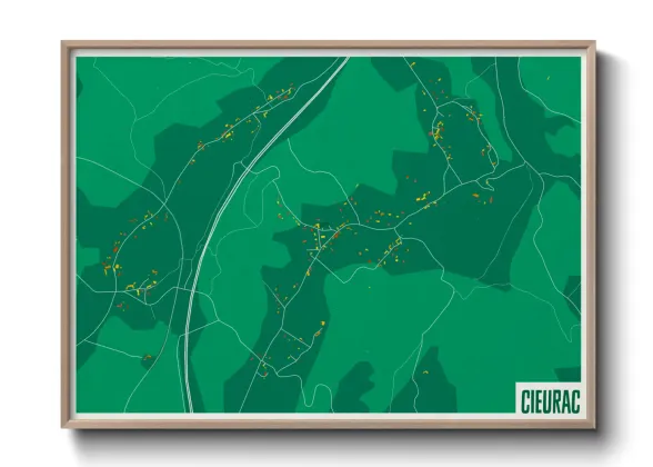 Une affiche de carte sur Cieurac