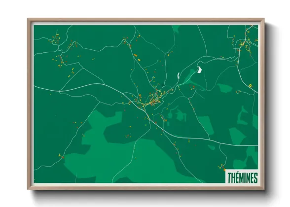 Une affiche de carte sur Thémines