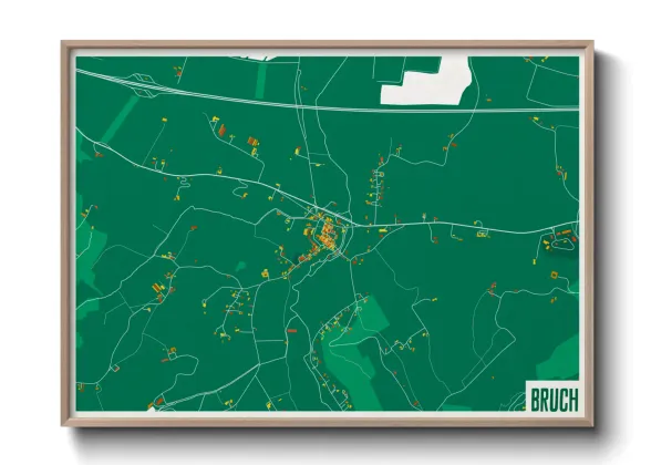 Une affiche de carte sur Bruch