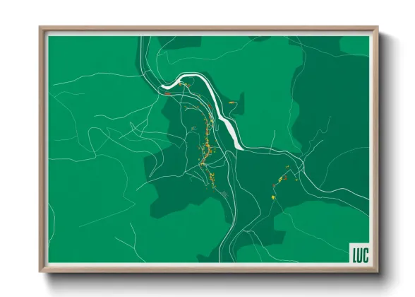 Une affiche de carte sur Luc