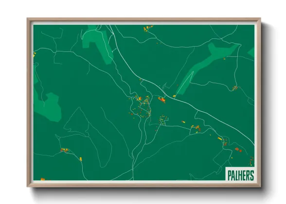 Une affiche de carte sur Palhers
