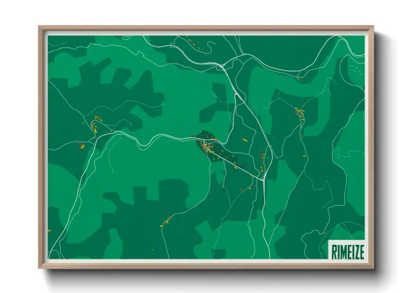Une affiche de carte sur Rimeize