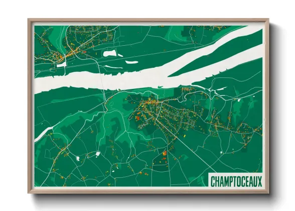 Une affiche de carte sur Champtoceaux