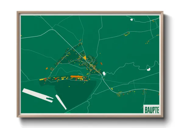 Une affiche de carte sur Baupte