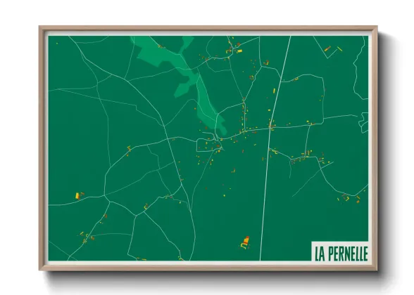 Une affiche de carte sur La Pernelle
