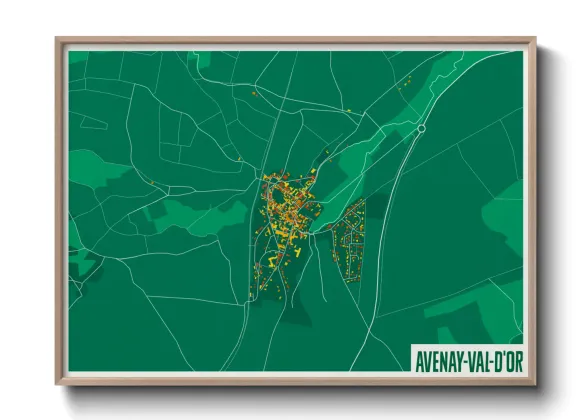 Une affiche de carte sur Avenay-Val-d'Or