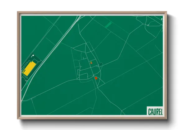 Une affiche de carte sur Caurel