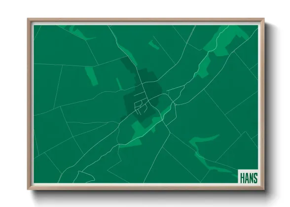 Une affiche de carte sur Hans