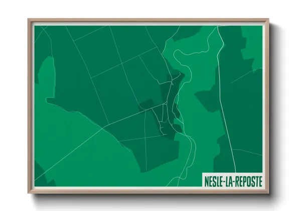Une affiche de carte sur Nesle-la-Reposte
