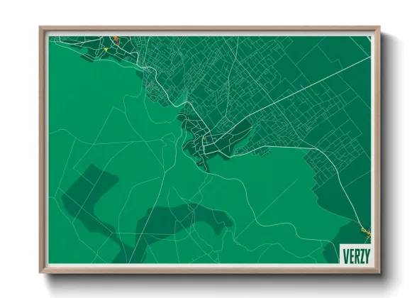 Une affiche de carte sur Verzy