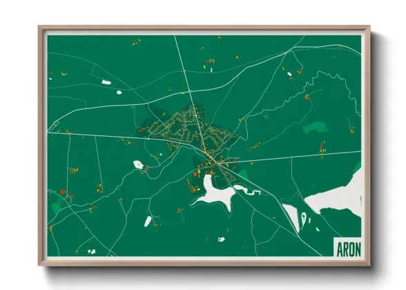 Une affiche de carte sur Aron