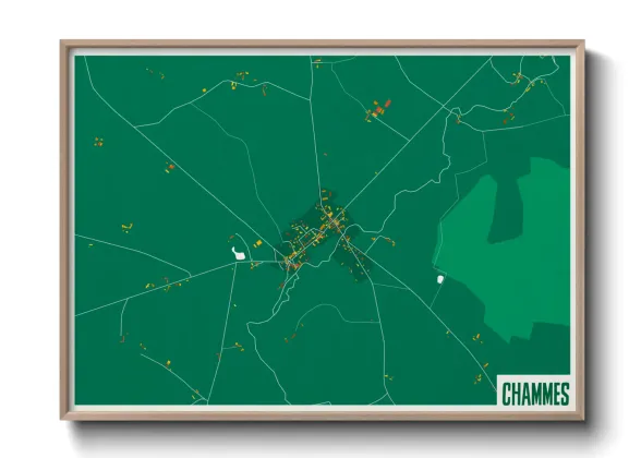 Une affiche de carte sur Chammes