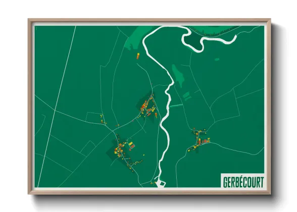 Une affiche de carte sur Gerbécourt