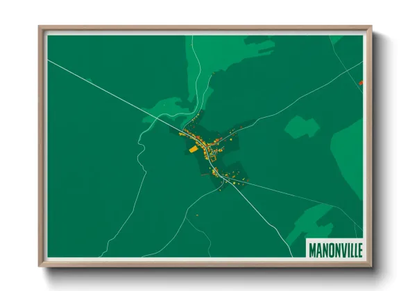 Une affiche de carte sur Manonville