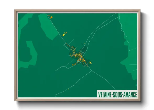 Une affiche de carte sur Velaine-sous-Amance