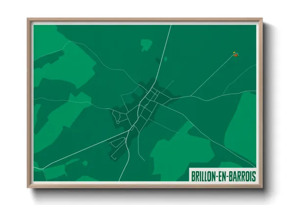 Une affiche de carte sur Brillon-en-Barrois