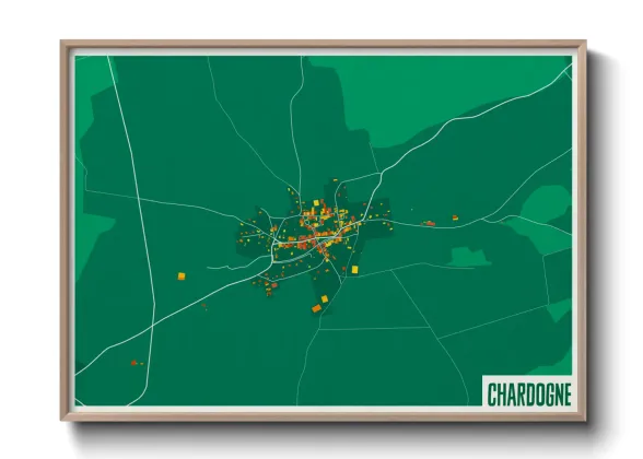 Une affiche de carte sur Chardogne