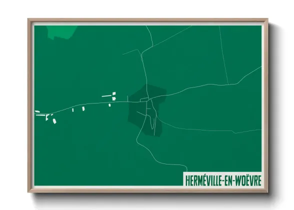 Une affiche de carte sur Herméville-en-Woëvre