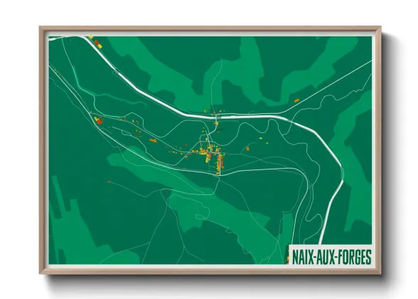 Une affiche de carte sur Naix-aux-Forges