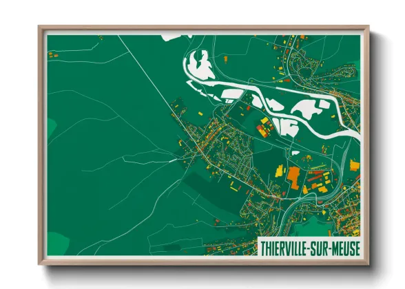 Une affiche de carte sur Thierville-sur-Meuse