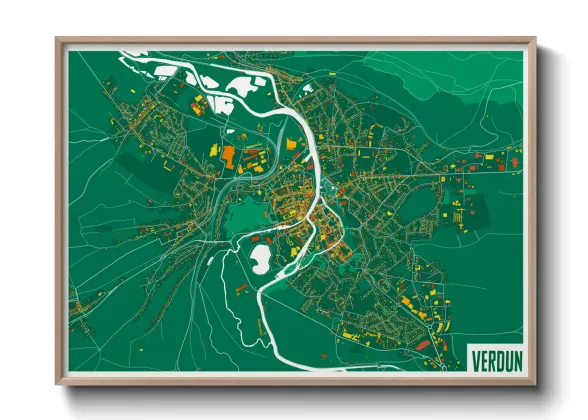 Une affiche de carte sur Verdun