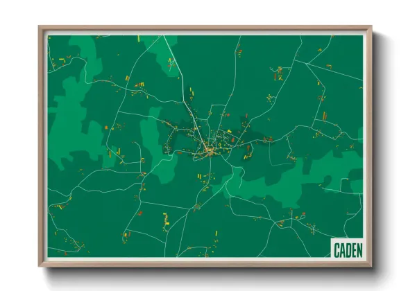 Une affiche de carte sur Caden