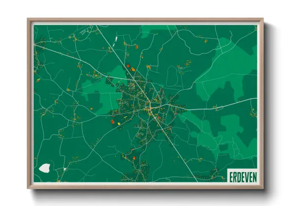 Une affiche de carte sur Erdeven