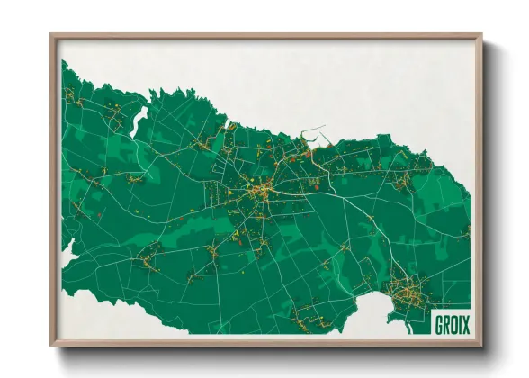 Une affiche de carte sur Groix