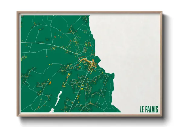 Une affiche de carte sur Le Palais