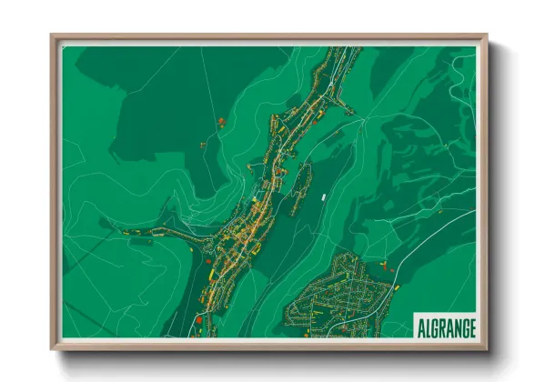 Une affiche de carte sur Algrange