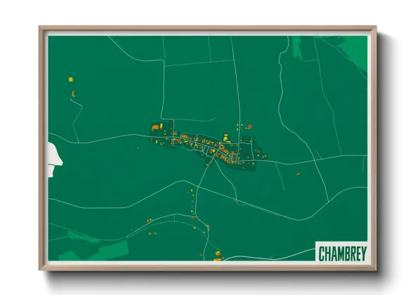 Une affiche de carte sur Chambrey