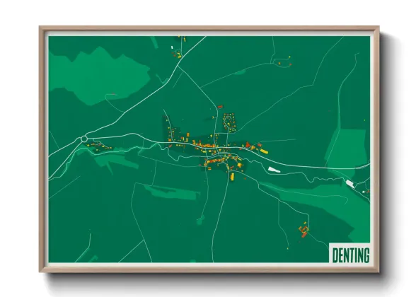 Une affiche de carte sur Denting