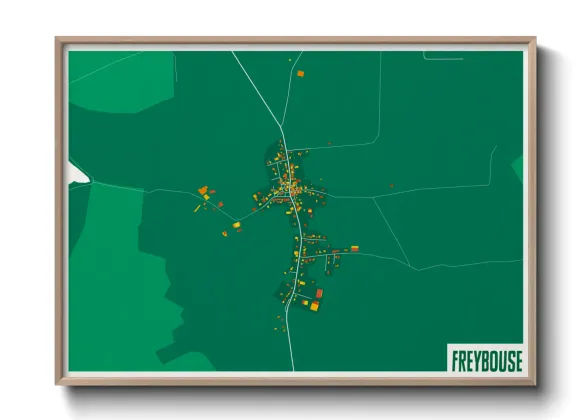 Une affiche de carte sur Freybouse
