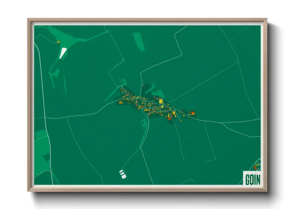 Une affiche de carte sur Goin