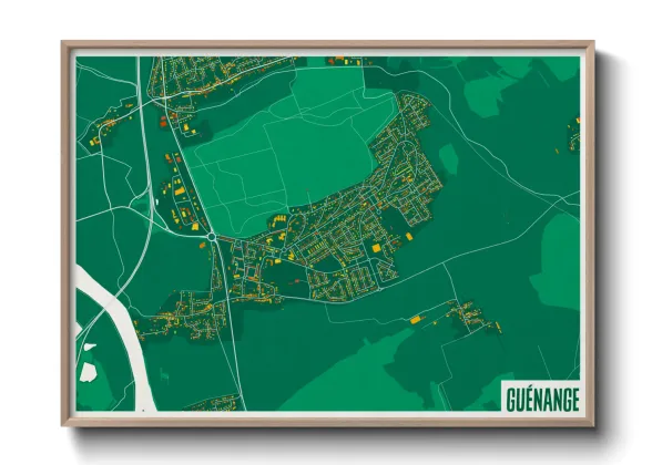 Une affiche de carte sur Guénange